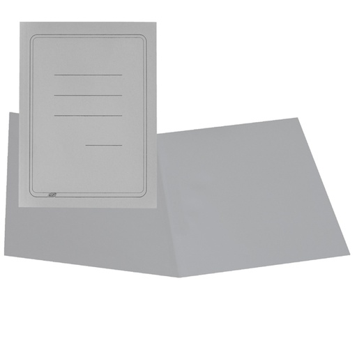 [D45662] 100 CARTELLINE SEMPLICI GRIGIO C/STAMPA 145GR
