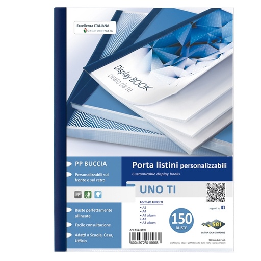 [D45728] Portalistini personalizzabile UnoTI 22x30cm 150 buste Sei Rota