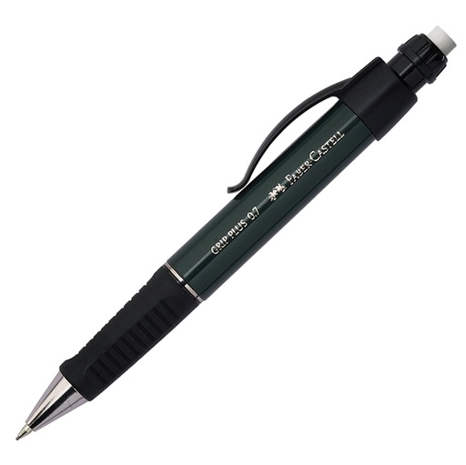 [D45832] PORTAMINE 0,7MM GRIP PLUS METALLIC fusto verde FABER CASTELL