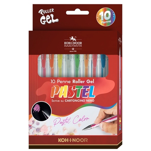 [D45942] ASTUCCIO 10 ROLLER KOH-I-GEL COLORI PASTEL