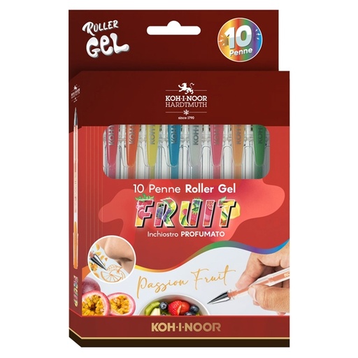 [D45943] ASTUCCIO 10 ROLLER KOH-I-GEL COLORI FRUIT