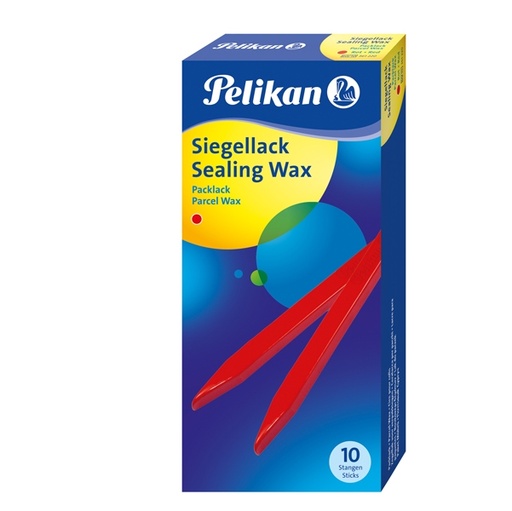 [D46188] Ceralacca rossa 60/10 Pelikan 600g per pacchi - 10 stecche