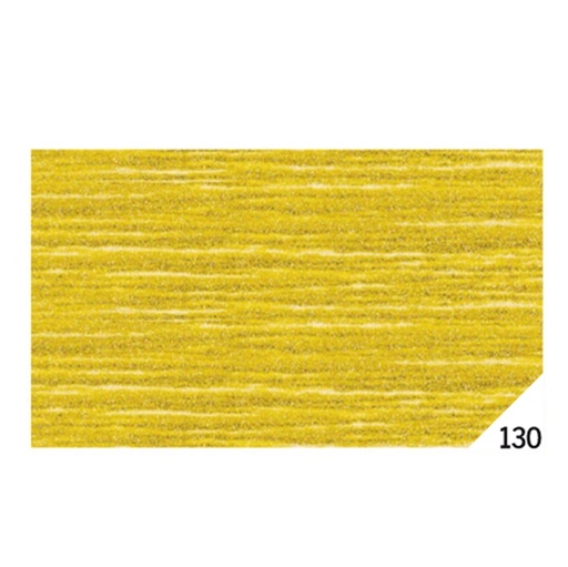 [D46567] CONF. 10RT CARTA CRESPA ORO METAL – 80 GR. - 130 (50X150CM)