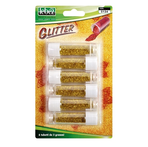 [D46578] BUSTA 6 TUBI PORPORINA ORO 2GR LEBEZ
