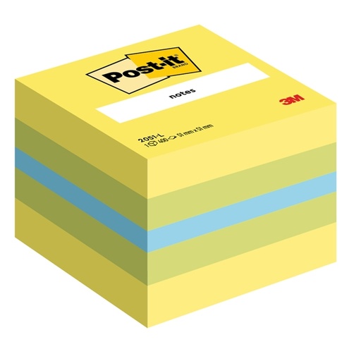 [D47465] BLOCCO MINICUBO 400foglietti Post-it(R) 51x51mm 2051-L GIALLO NEON