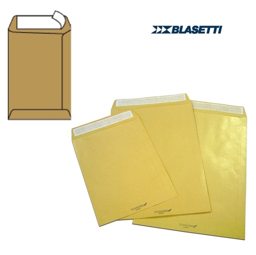 [D47473] BUSTE A SACCO AVANA - cm.19X26  80gr.  pz.500  CON STRIP Monodex