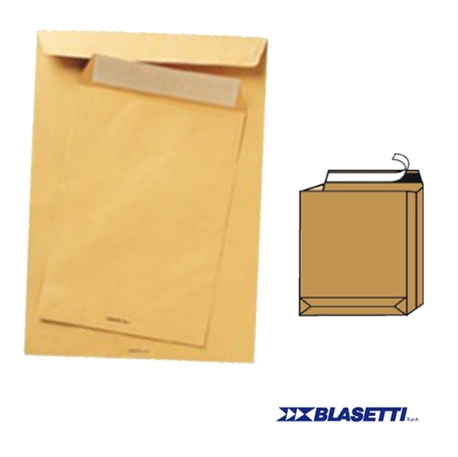[D47478] 250 BUSTE A SACCO AVANA 250X353X40MM SOFFIETTI+FQ C/STRIP MONODEX