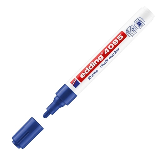 [D47579] Marcatore EDDING 4095 punta conica gesso liquido blu