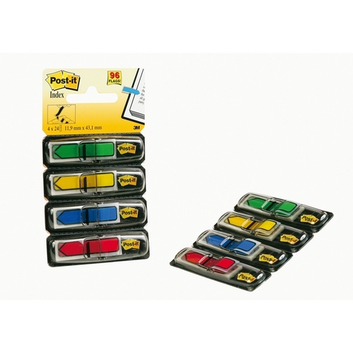 [D47621] MINISET FRECCE 96 SEGNAPAGINA Post-it(R) INDEX 684-ARR3 IN 4 COLORI CLASSICI