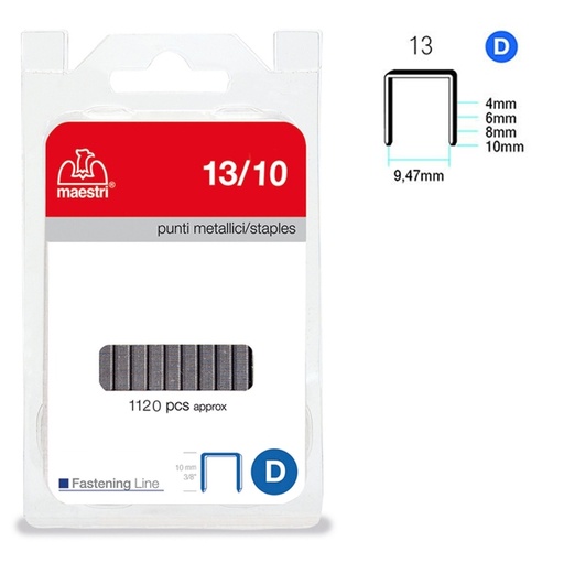 [D47772] PUNTI 13/10 IN BLISTER DA 1120 P. RO-MA