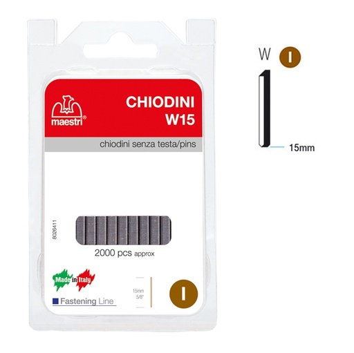 [D47775] CHIODINI S/TESTA W15 IN BLISTER DA 2000 C. RO-MA