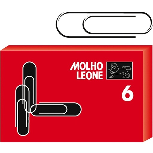 [D47864] SCATOLA 100 FERMAGLI N.6 MM57 ZINCATI LEONE