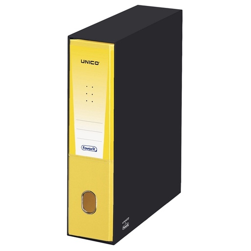 [D47944] Registratore Unico c/custodia giallo dorso 8cm f.to protocollo Favorit