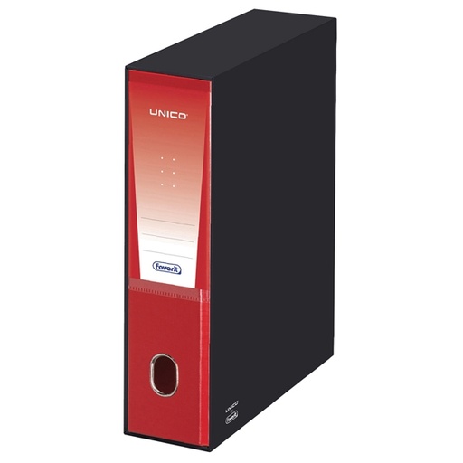 [D47945] Registratore Unico c/custodia rosso dorso 8cm f.to protocollo Favorit