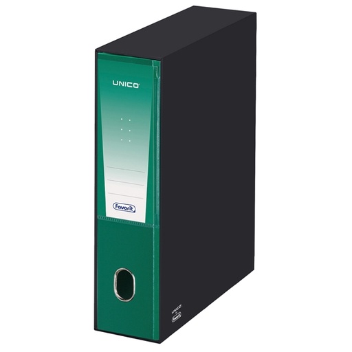 [D47946] Registratore Unico c/custodia verde dorso 8cm f.to protocollo Favorit