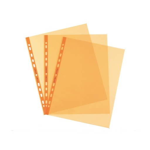 [D47967] 25 Buste forate Pstel 22x30 arancio liscio Favorit