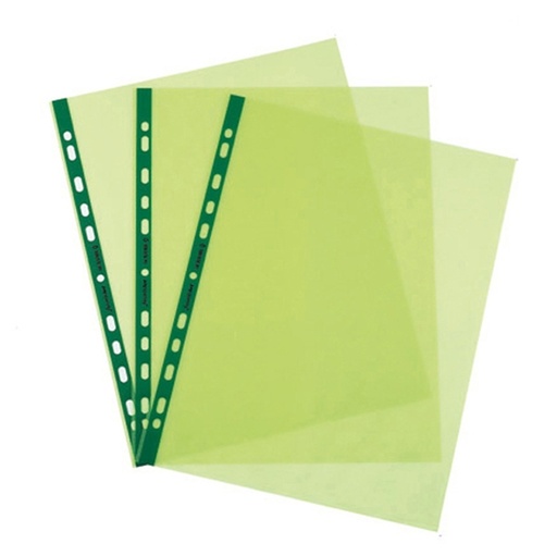 [D47968] 25 Buste forate Pstel 22x30 verde liscio Favorit