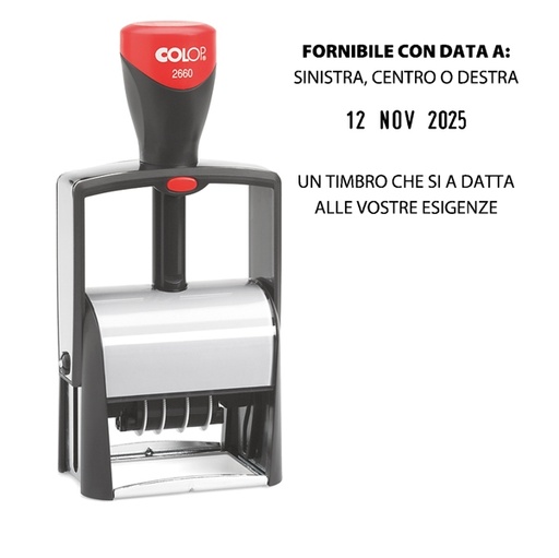[D48009] Timbro CLASSIC LINE DATARIO 2660 37x58mm 7righe autoinchiostrante COLOP