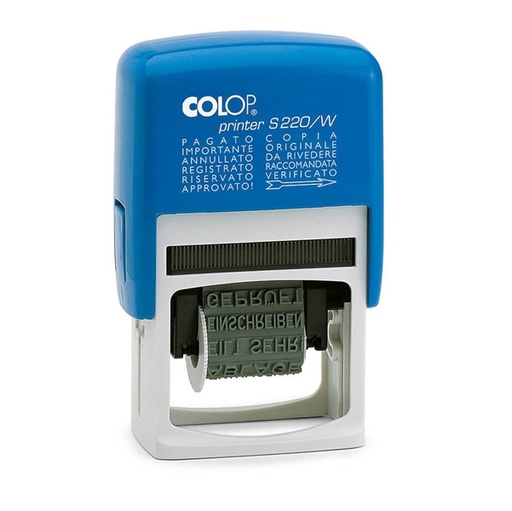 [D48010] Timbro S220/W polinomio 12diciture 4mm autoinchiostrante COLOP