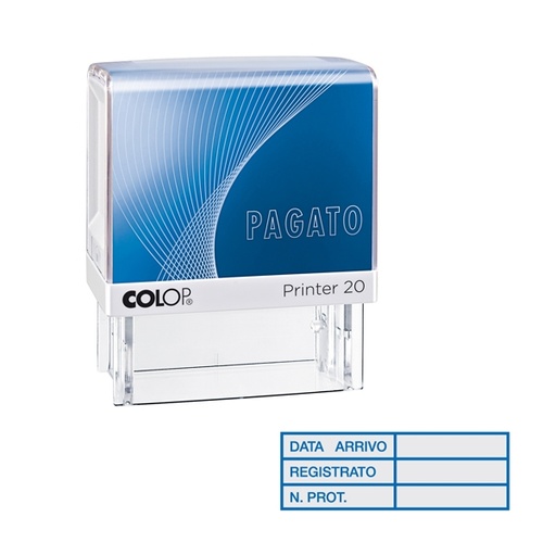 [D48018] Timbro Printer 20/L G7 autoinchiostrante 14x38mm "DATA ARRIVO..." COLOP