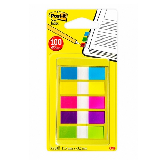 [D48038] MINISET 100 Post-it(R) INDEX 683-5CBEU FORMATO MINI