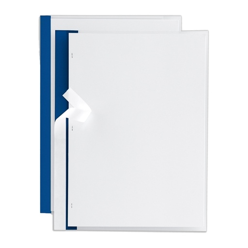 [D48070] 10 cartelline Poli 200 210x297mm PP trasparente dorso blu Sei Rota