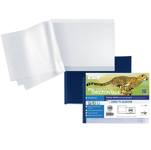 [D48107] Portalistini personalizzabile UnoTI 30x22cm 48 buste A4Album Sei Rota