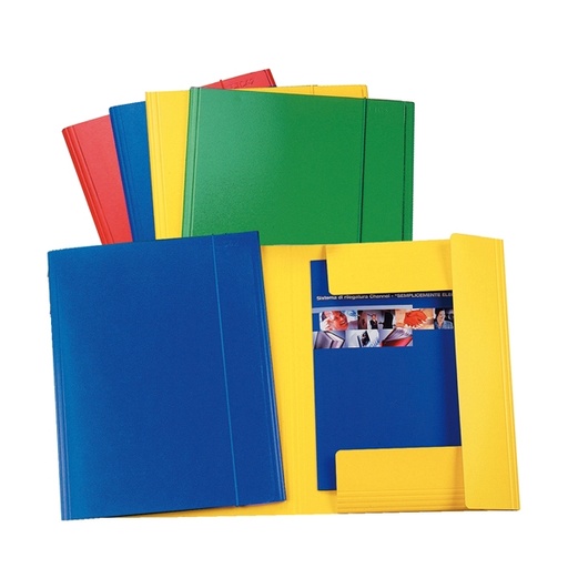 [D48367] CARTELLINA C/ELASTICO C42 ROSSO 25X35CM PRESSPAN