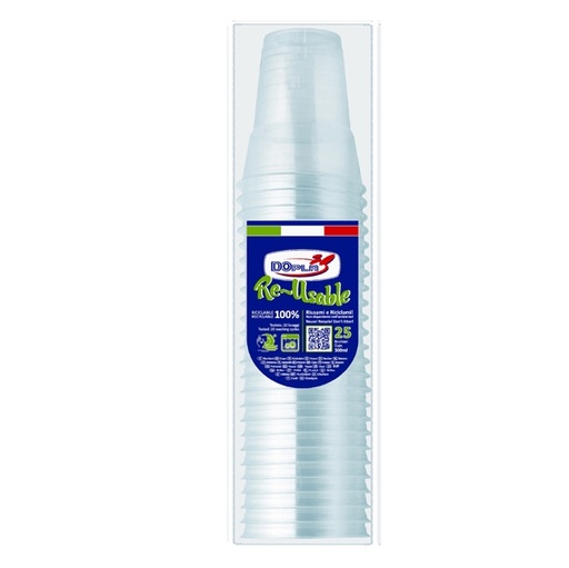[D93533] 25 Bicchieri 300ml DIAMANT PS reuse DOPLA