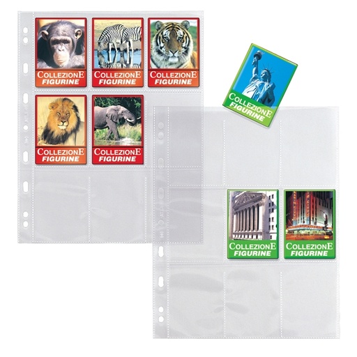 [D49027] 10 buste forate ATLA K 21x29,7cm porta 9 figurine SEI ROTA
