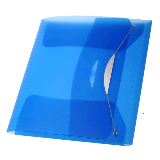[D49451] CARTELLINA CON ELASTICO IN PPL TRASP. BLU FELLOWES