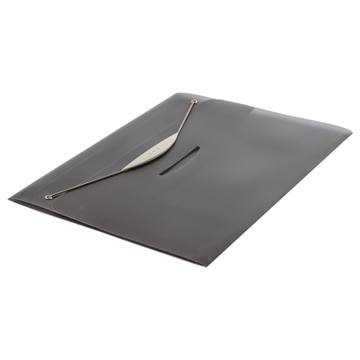 [D49452] CARTELLINA CON ELASTICO IN PPL TRASP. GRIGIO FELLOWES