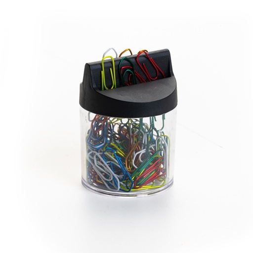 [D49764] DISPENSER MAGNETICO 125 FERMAGLI COLORI METAL N.2 MM26 LEONE COLOR