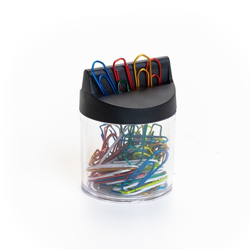 [D49765] DISPENSER MAGNETICO 60 FERMAGLI COLORI METAL N.4 MM32 LEONE COLOR