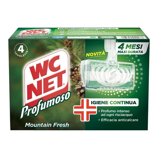 [D49806] WC NET TAVOLETTA PROFUMOSO MONTAIN FRESH (4X34GR)