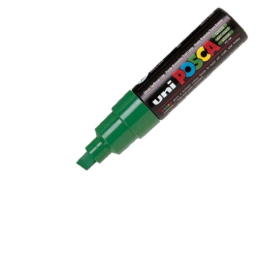 [D49986] Marcatore UNI POSCA PC8K p.scalpello 8mm verde UNI MITSUBISHI