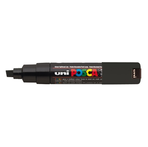 [D49987] Marcatore UNI POSCA PC8K p.scalpello 8mm nero UNI MITSUBISHI
