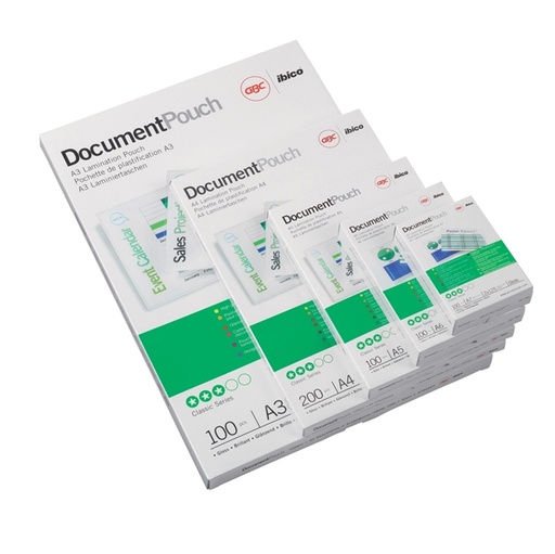 [D50152] Scatola 100 pouches 2x125mic 303x426mm A3 Peel'n Stick GBC