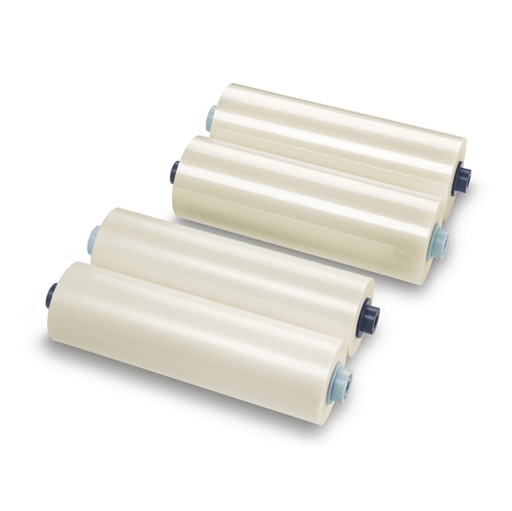 [D50160] 2 BOBINE FILM X PLASTIFICAZIONE 305MMX75MT 75MIC. LUCIDO