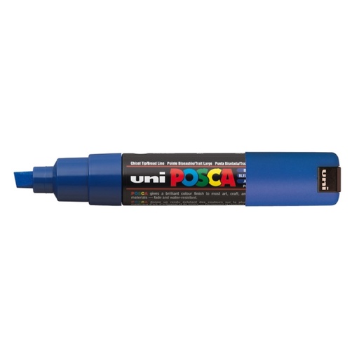 [D50166] Marcatore UNI POSCA PC8K p.scalpello 8mm blu UNI MITSUBISHI