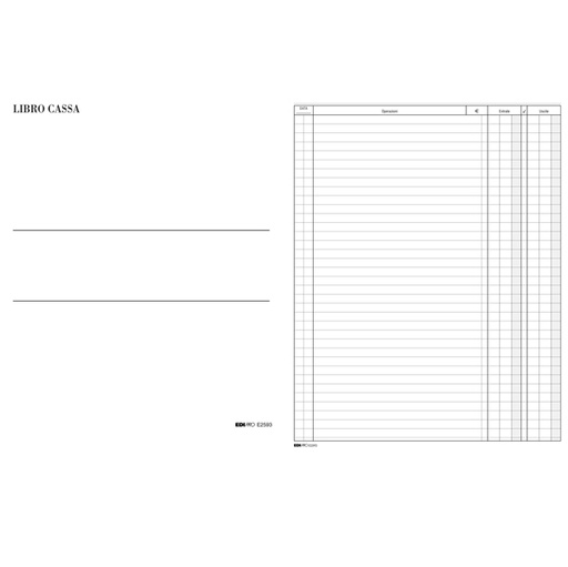 [D50244] LIBRO CASSA 31X24,5 100PAG. E2593