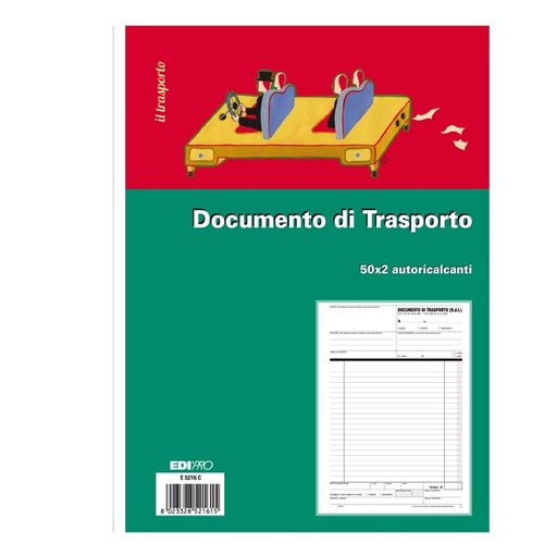 [D50260] BLOCCO DDT 50/50 FOGLI AUTORIC. 29,7X21 E5216C