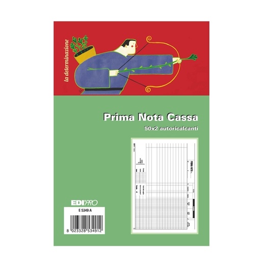 [D50271] BLOCCO PRIMA NOTA CASSA 50/50 FOGLI AUTORIC. 14,8X23 E5349A