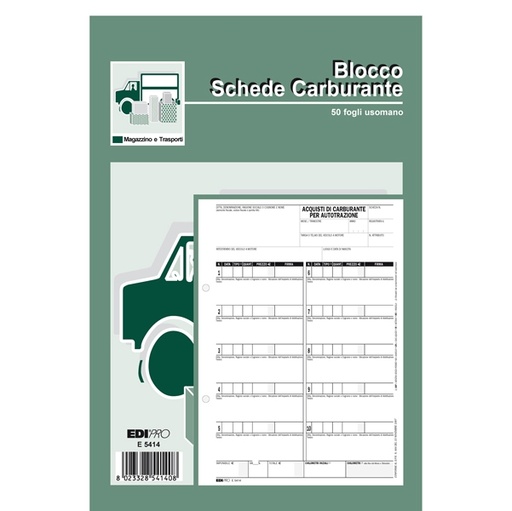 [D50289] BLOCCO CARBURANTE 50 FOGLI 23X14,8 E5414