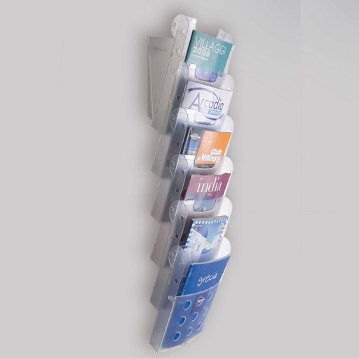 [D50510] SET 6 VASCHETTE PORTARIVISTE A4 DA PARETE STK6