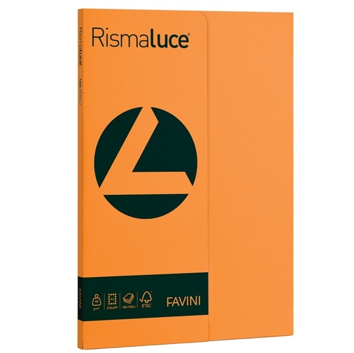 [D50565] Carta RISMALUCE SMALL A4 90gr 100fg arancio 56 FAVINI