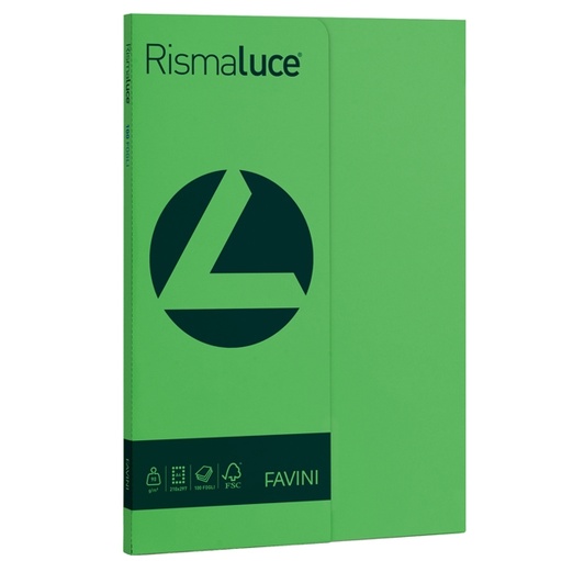 [D50569] Carta RISMALUCE SMALL A4 90gr 100fg verde 60 FAVINI