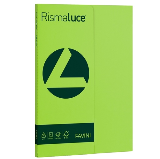 [D50570] Carta RISMALUCE SMALL A4 90gr 100fg pistacchio 54 FAVINI