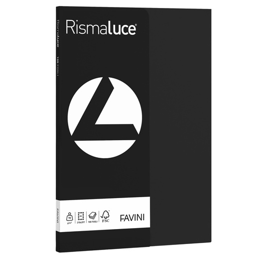 [D50572] Carta RISMALUCE SMALL A4 90gr 100fg nero 63 FAVINI