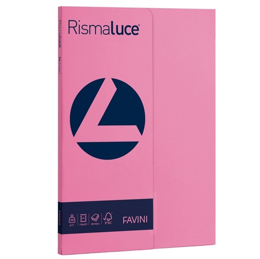 [D50578] Carta RISMALUCE SMALL A4 200gr 50fg ciclamino 58 FAVINI